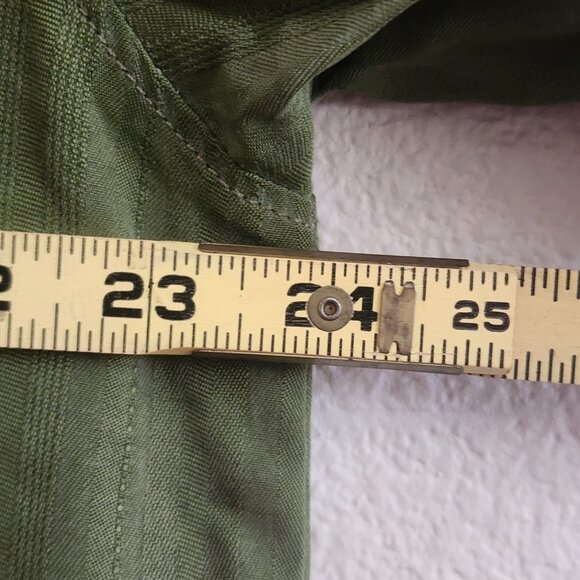 Tommy Bahama Shirt Mens Large Green 100% Silk Palm Leaf Jacquard Camp Button Up - Picture 13 of 13